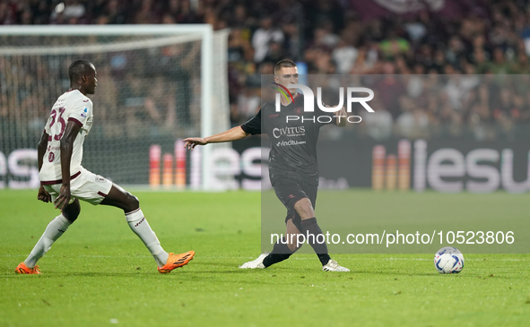 Lorenzo Pirola of Us Salernitana 1919 during the Serie A TIM match between US Salernitana and Torino FC in Salerno, Italy, on September 18,...