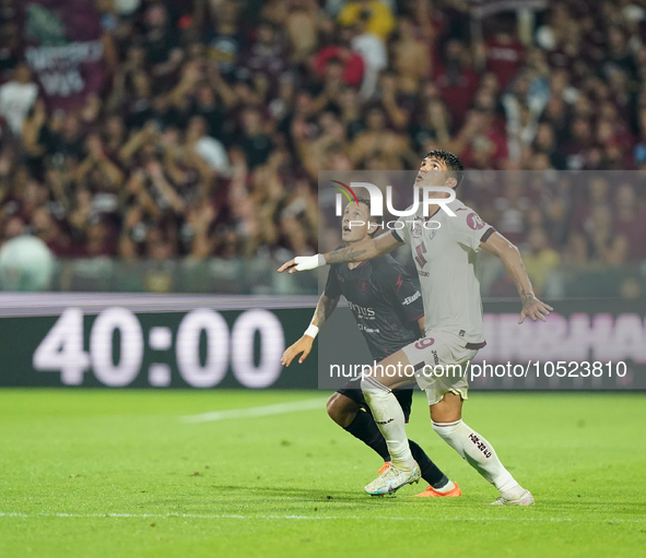 Raoul Bellanova of Torino Fc during the Serie A TIM match between US Salernitana and Torino FC in Salerno, Italy, on September 18, 2023. 