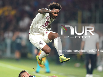 Valentino Lazaro of Torino Fc during the Serie A TIM match between US Salernitana and Torino FC in Salerno, Italy, on September 18, 2023. (