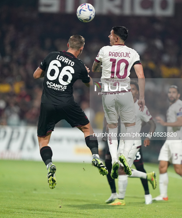 Nemanja Radonjic of Torino Fc during the Serie A TIM match between US Salernitana and Torino FC in Salerno, Italy, on September 18, 2023. 