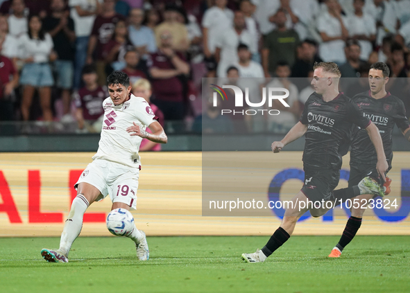 Raoul Bellanova of Torino Fc during the Serie A TIM match between US Salernitana and Torino FC in Salerno, Italy, on September 18, 2023. 