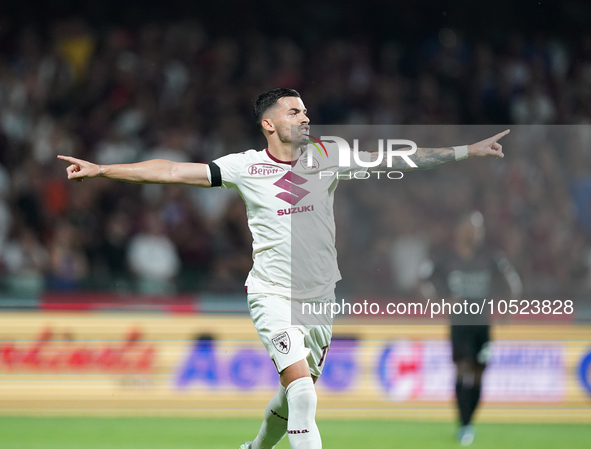 Nemanja Radonjic of Torino Fc during the Serie A TIM match between US Salernitana and Torino FC in Salerno, Italy, on September 18, 2023. 