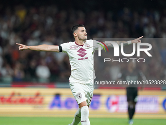 Nemanja Radonjic of Torino Fc during the Serie A TIM match between US Salernitana and Torino FC in Salerno, Italy, on September 18, 2023. (