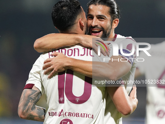 Nemanja Radonjic of Torino Fc celebrate the goal during the Serie A TIM match between US Salernitana and Torino FC in Salerno, Italy, on Sep...