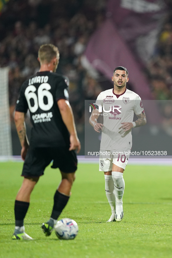 Nemanja Radonjic of Torino Fc during the Serie A TIM match between US Salernitana and Torino FC in Salerno, Italy, on September 18, 2023. 