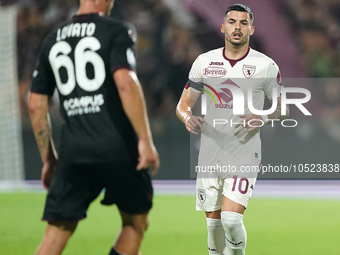 Nemanja Radonjic of Torino Fc during the Serie A TIM match between US Salernitana and Torino FC in Salerno, Italy, on September 18, 2023. (