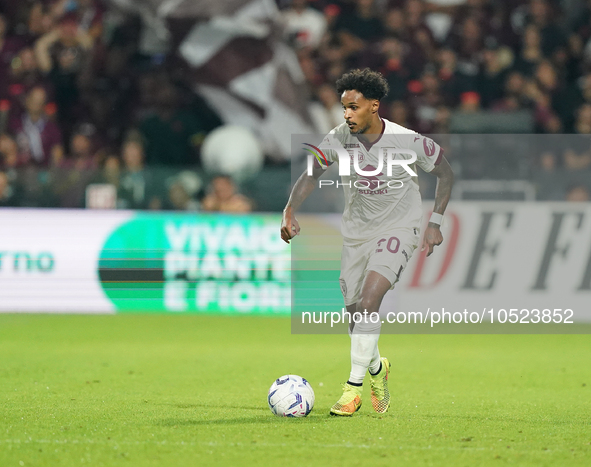 Valentino Lazaro of Torino Fc during the Serie A TIM match between US Salernitana and Torino FC in Salerno, Italy, on September 18, 2023. 