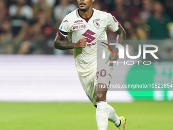 Valentino Lazaro of Torino Fc during the Serie A TIM match between US Salernitana and Torino FC in Salerno, Italy, on September 18, 2023. (