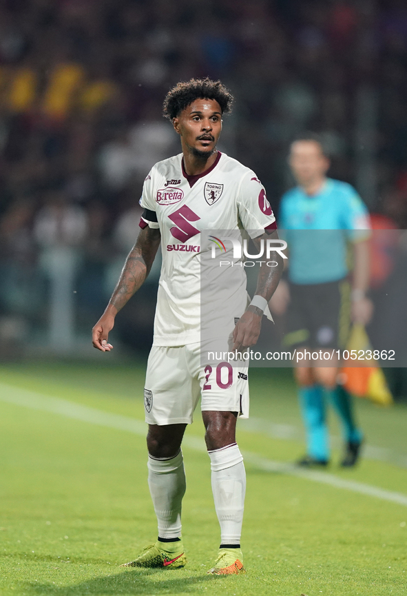 Valentino Lazaro of Torino Fc during the Serie A TIM match between US Salernitana and Torino FC in Salerno, Italy, on September 18, 2023. 