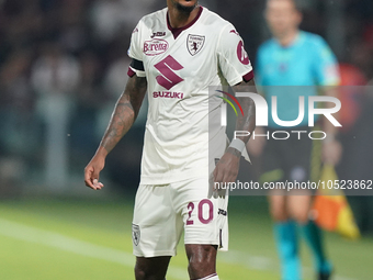 Valentino Lazaro of Torino Fc during the Serie A TIM match between US Salernitana and Torino FC in Salerno, Italy, on September 18, 2023. (