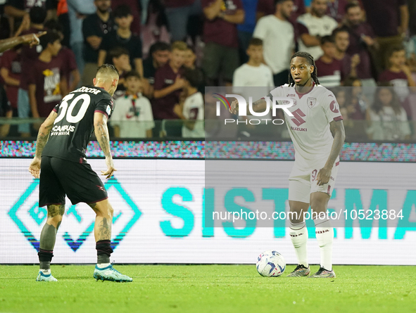 Ange N'Guessan of Torino Fc  during the Serie A TIM match between US Salernitana and Torino FC in Salerno, Italy, on September 18, 2023. 