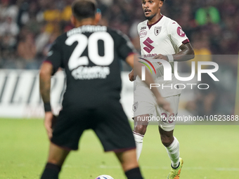 Valentino Lazaro of Torino Fc during the Serie A TIM match between US Salernitana and Torino FC in Salerno, Italy, on September 18, 2023. (