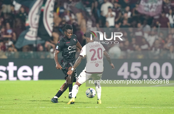 Loum Tchaouna of Us Salernitana 1919 during the Serie A TIM match between US Salernitana and Torino FC in Salerno, Italy, on September 18, 2...