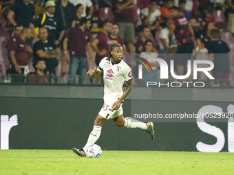 Brandon Soppy of Torino Fc during the Serie A TIM match between US Salernitana and Torino FC in Salerno, Italy, on September 18, 2023. (