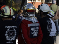 September 19, 2023, Mexico City, Mexico: Colonists of the Nuevo Leon building (collapsed in the 1985 earthquake) and the Nonoalco Tlatelolco...