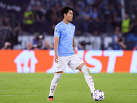 Daichi Kamada of SS Lazio during the UEFA Champions League Group E match between SS Lazio v Atletico de Madrid at Stadio Olimpico Roma on Se...