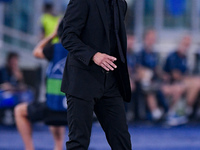 Diego Simeone head coach of Atletico de Madrid looks on during the UEFA Champions League Group E match between SS Lazio v Atletico de Madrid...