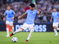 Daichi Kamada of SS Lazio during the UEFA Champions League Group E match between SS Lazio v Atletico de Madrid at Stadio Olimpico Roma on Se...