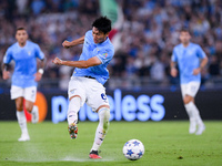 Daichi Kamada of SS Lazio during the UEFA Champions League Group E match between SS Lazio v Atletico de Madrid at Stadio Olimpico Roma on Se...