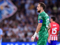 Jan Oblak of Atletico de Madrid looks on during the UEFA Champions League Group E match between SS Lazio v Atletico de Madrid at Stadio Olim...