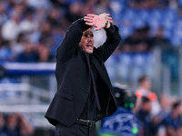 Diego Simeone head coach of Atletico de Madrid gestures during the UEFA Champions League Group E match between SS Lazio v Atletico de Madrid...