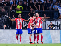 Pablo Barrios of Atletico de Madrid celebrates after scoring first goal during the UEFA Champions League Group E match between SS Lazio v At...