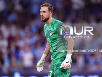 Jan Oblak of Atletico de Madrid looks on during the UEFA Champions League Group E match between SS Lazio v Atletico de Madrid at Stadio Olim...