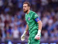 Jan Oblak of Atletico de Madrid looks on during the UEFA Champions League Group E match between SS Lazio v Atletico de Madrid at Stadio Olim...