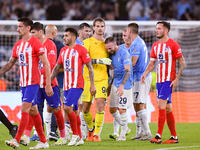 Ivan Provedel goalkeeper of SS Lazio celebrates scoring his side first goal during the UEFA Champions League Group E match between SS Lazio...