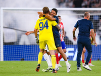 Ivan Provedel goalkeeper of SS Lazio celebrates scoring his side first goal during the UEFA Champions League Group E match between SS Lazio...