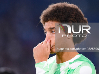 Axel Witsel of Atletico de Madrid reacts during the UEFA Champions League Group E match between SS Lazio v Atletico de Madrid at Stadio Olim...