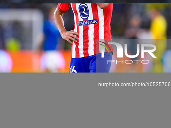 Nahuel Molina of Atletico de Madrid looks dejected after Ivan Provedel of SS Lazio scored first goal during the UEFA Champions League Group...