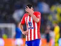 Nahuel Molina of Atletico de Madrid looks dejected after Ivan Provedel of SS Lazio scored first goal during the UEFA Champions League Group...