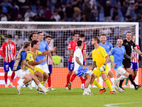 Ivan Provedel goalkeeper of SS Lazio celebrates scoring his side first goal during the UEFA Champions League Group E match between SS Lazio...