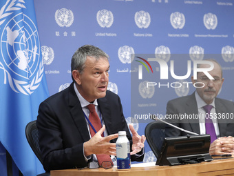 Philippe Lazzarini, Commissioner-General of the United Nations Relief and Works Agency for Palestine Refugees in the Near East (UNRWA), and...