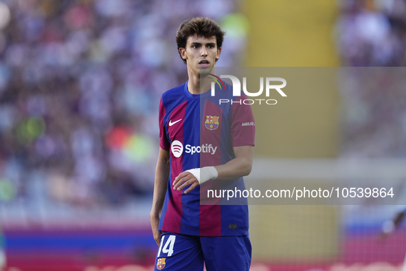 Joao Felix second striker of Barcelona and Portugal in action during the LaLiga EA Sports match between FC Barcelona and Celta Vigo at Estad...