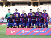 Barcelona line up during the LaLiga EA Sports match between FC Barcelona and Celta Vigo at Estadi Olimpic Lluis Companys on September 23, 20...