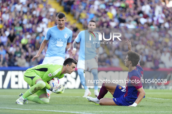 Joao Felix second striker of Barcelona and Portugal shooting to goal during the LaLiga EA Sports match between FC Barcelona and Celta Vigo a...