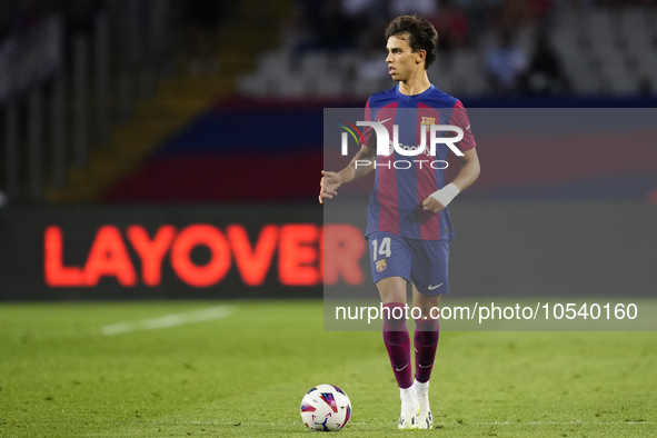 Joao Felix second striker of Barcelona and Portugal during the LaLiga EA Sports match between FC Barcelona and Celta Vigo at Estadi Olimpic...