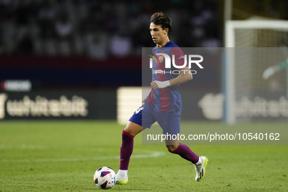 Joao Felix second striker of Barcelona and Portugal during the LaLiga EA Sports match between FC Barcelona and Celta Vigo at Estadi Olimpic...