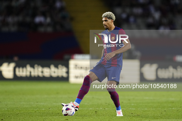 Ronald Araujo centre-back of Barcelona and Uruguay during the LaLiga EA Sports match between FC Barcelona and Celta Vigo at Estadi Olimpic L...