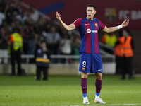 Robert Lewandowski centre-forward of Barcelona and Poland celebrates after scoring his sides second goal during the LaLiga EA Sports match b...