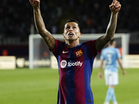 Joao Cancelo right-back of Barcelona and Portugal celebrates after scoring his sides first goal during the LaLiga EA Sports match between FC...