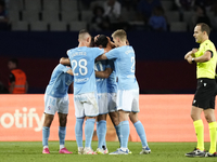 Anastasios Douvikas centre-forward of Celta de Vigo and Greece celebrates after scoring his sides first goal during the LaLiga EA Sports mat...