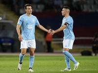 Anastasios Douvikas centre-forward of Celta de Vigo and Greece celebrates after scoring his sides first goal during the LaLiga EA Sports mat...