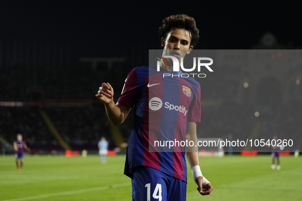 Joao Felix second striker of Barcelona and Portugal during the LaLiga EA Sports match between FC Barcelona and Celta Vigo at Estadi Olimpic...