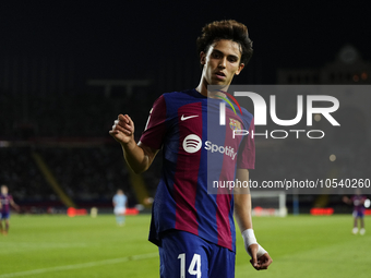 Joao Felix second striker of Barcelona and Portugal during the LaLiga EA Sports match between FC Barcelona and Celta Vigo at Estadi Olimpic...