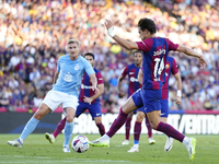 Joao Felix second striker of Barcelona and Portugal shooting to goal during the LaLiga EA Sports match between FC Barcelona and Celta Vigo a...