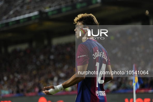 Joao Felix second striker of Barcelona and Portugal during the LaLiga EA Sports match between FC Barcelona and Celta Vigo at Estadi Olimpic...