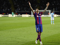 Joao Cancelo right-back of Barcelona and Portugal celebrates after scoring his sides first goal during the LaLiga EA Sports match between FC...